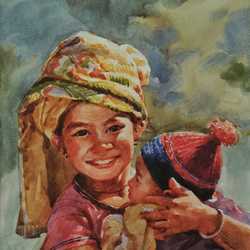 Girl and Baby
